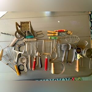 Grandma’s Antique Kitchen Utensils - Cooking Lot $70